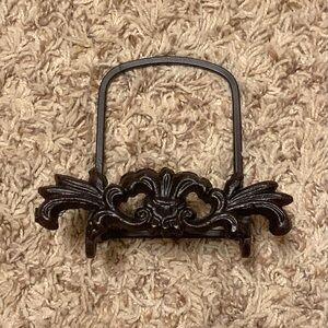 Brown Iron Photo Stand, Picture Art Stand EUC